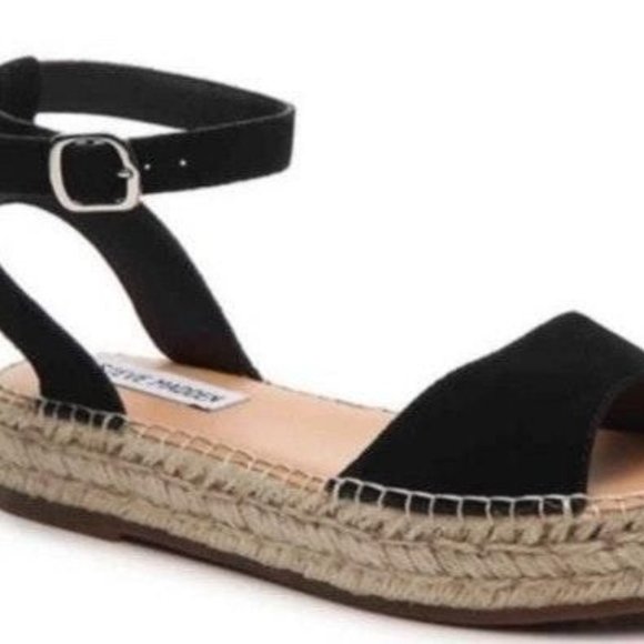 Steve Madden Shoes - Steve Madden Illie Black Suede Sandals NWOT